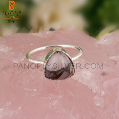 Pink Mojave Copper Opal Turquoise 925 Sterling Silver Ring