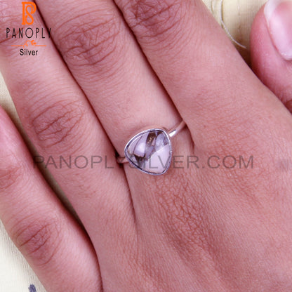 Pink Mojave Copper Opal Turquoise 925 Sterling Silver Ring