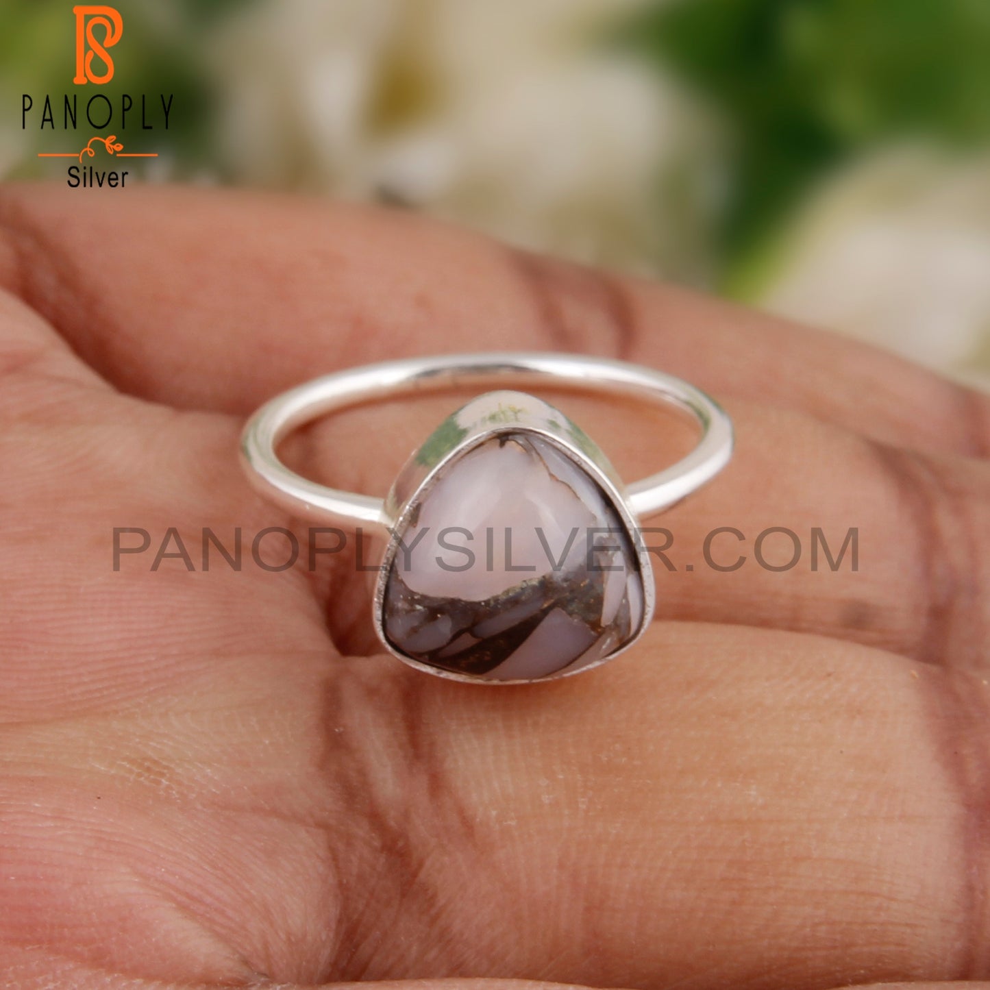 Pink Mojave Copper Opal Turquoise 925 Sterling Silver Ring