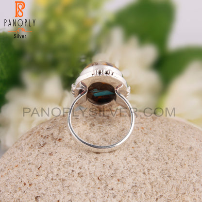 Mojave Bumblebee Turquoise 925 Silver Ring For Anniversary