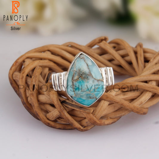 Mojave Amazonite Kite 925 Silver Ring