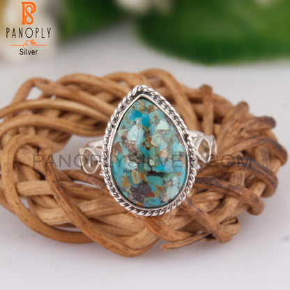 Elegant Boulder Turquoise Oval 925 Sterling Silver Ring