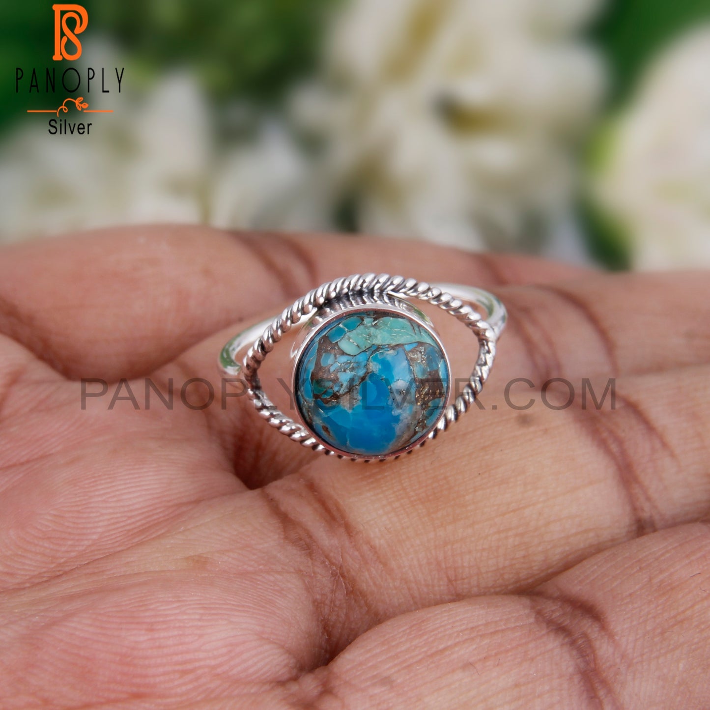 Mojave Copper Turquoise Hypoallergenic 925 Ring