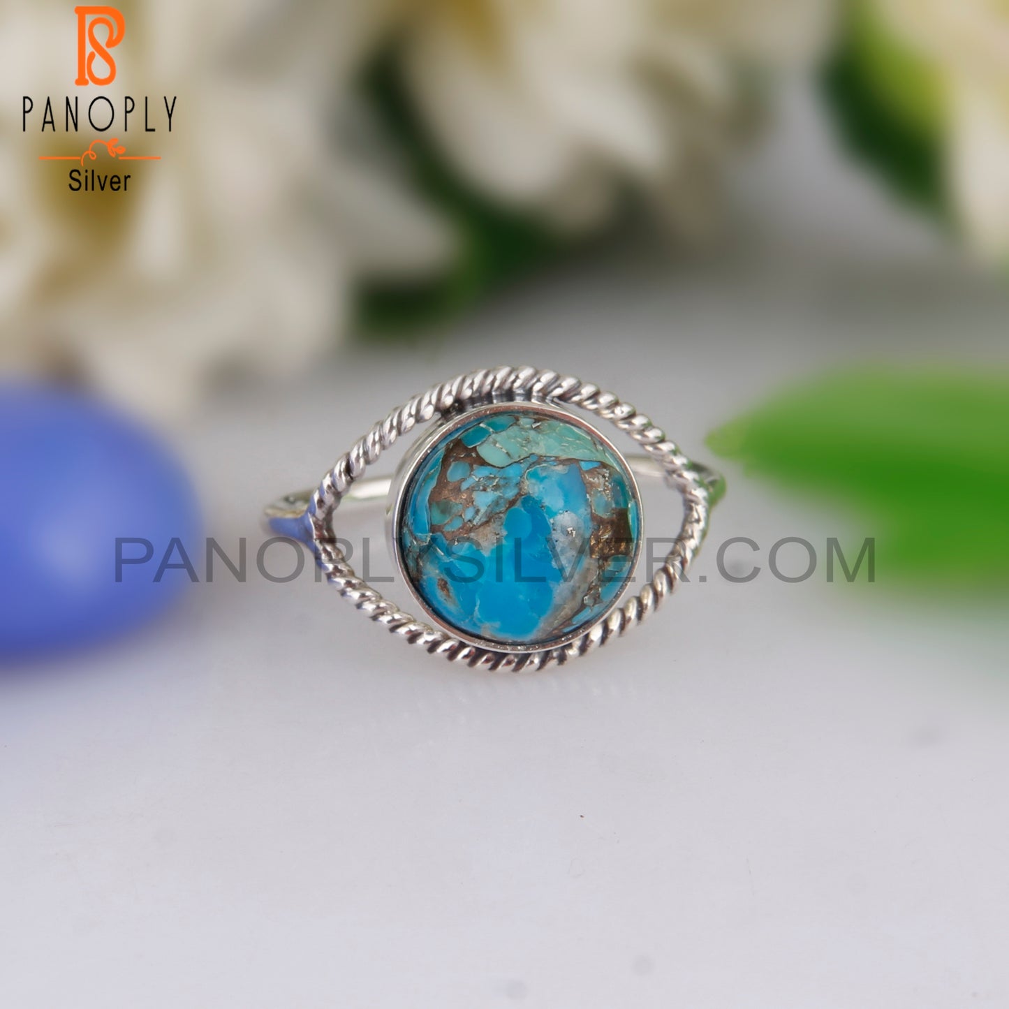 Mojave Copper Turquoise Hypoallergenic 925 Ring