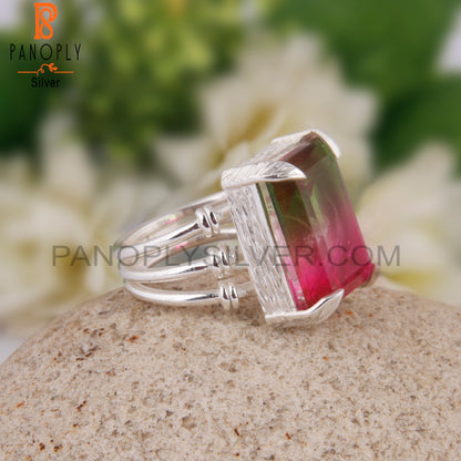 Bi-Colour Quartz Triplet 925 Sterling Silver Ring