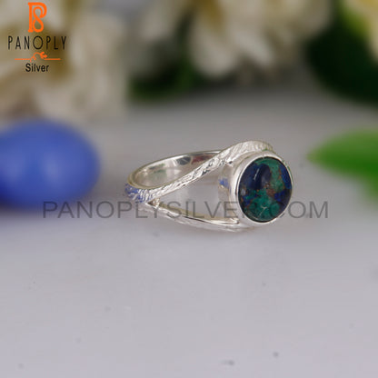 Mojave Azurite Malachite Gemstone 925 Silver Ring