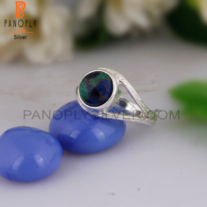 Mojave Azurite Malachite Gemstone 925 Silver Ring