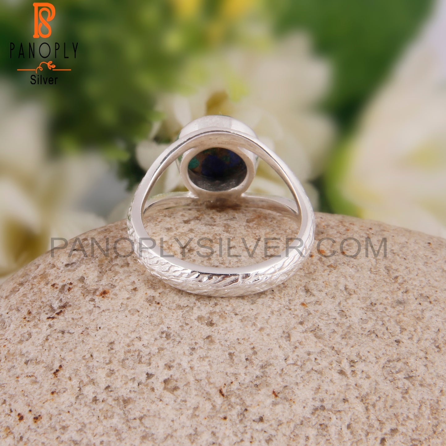 Mojave Azurite Malachite Gemstone 925 Silver Ring