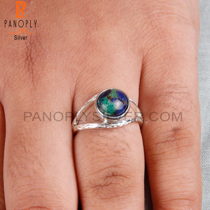 Mojave Azurite Malachite Gemstone 925 Silver Ring