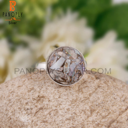 Mojave Ethiopian Opal Round 925 Sterling Silver Ring Jewelry