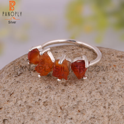 Cute Carnelian 925 Sterling Silver Ring