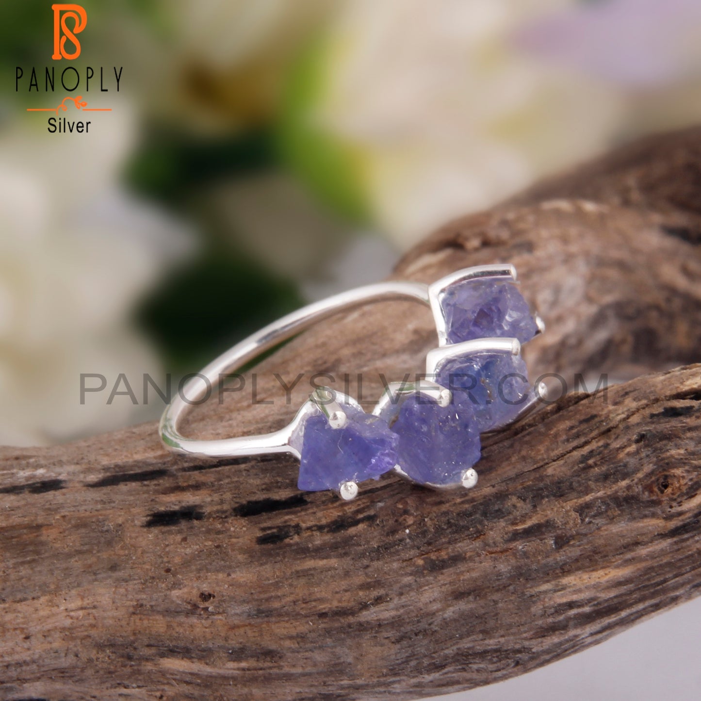 Tanzanite 925 Sterling Silver Band Ring