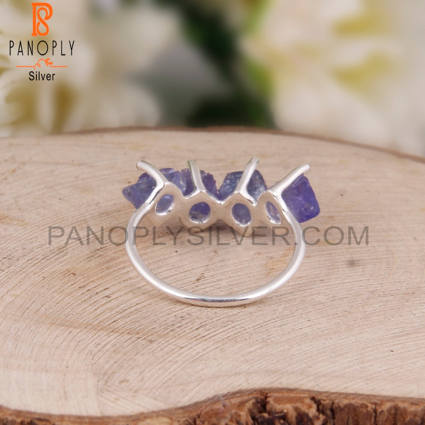 Tanzanite 925 Sterling Silver Band Ring