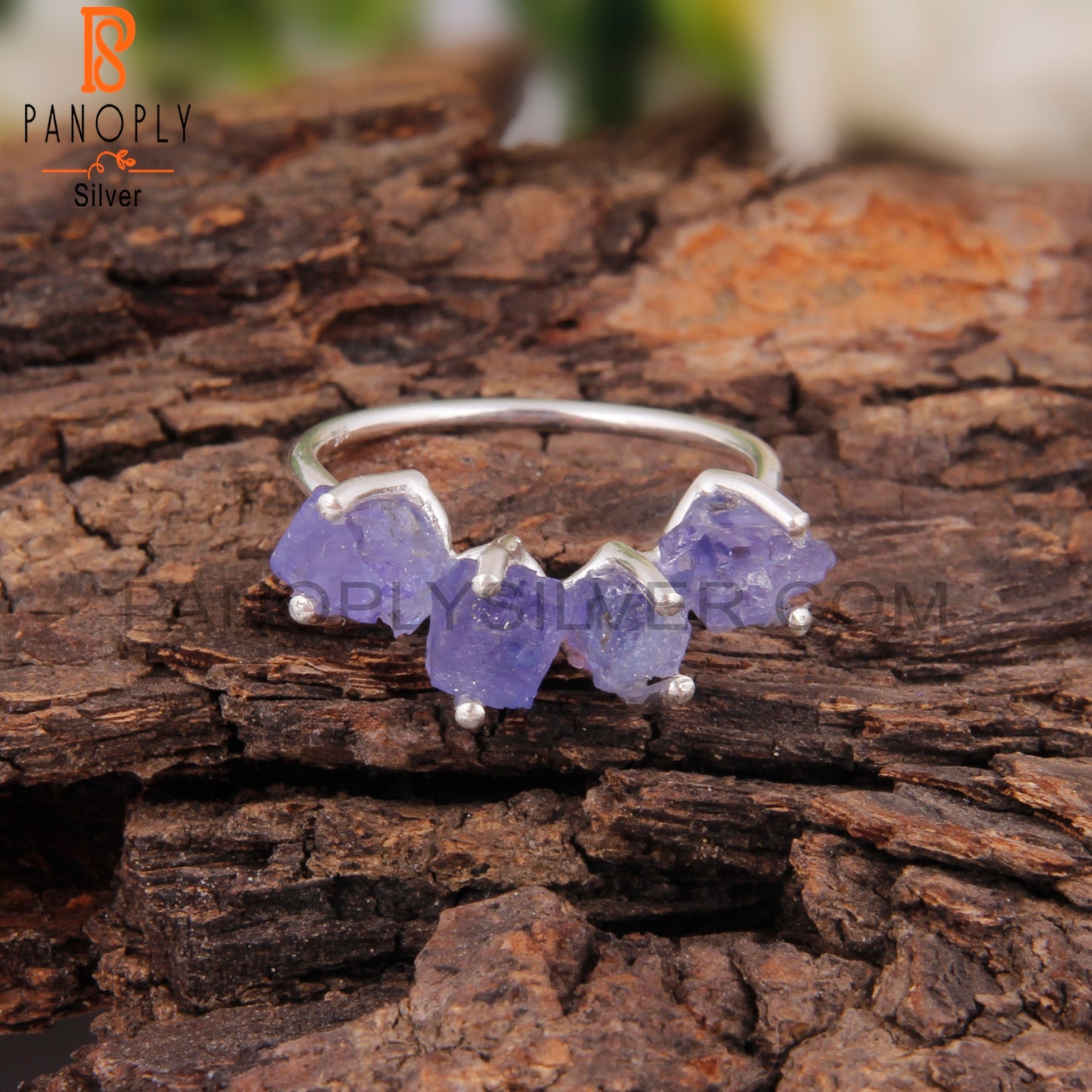 Tanzanite 925 Sterling Silver Band Ring