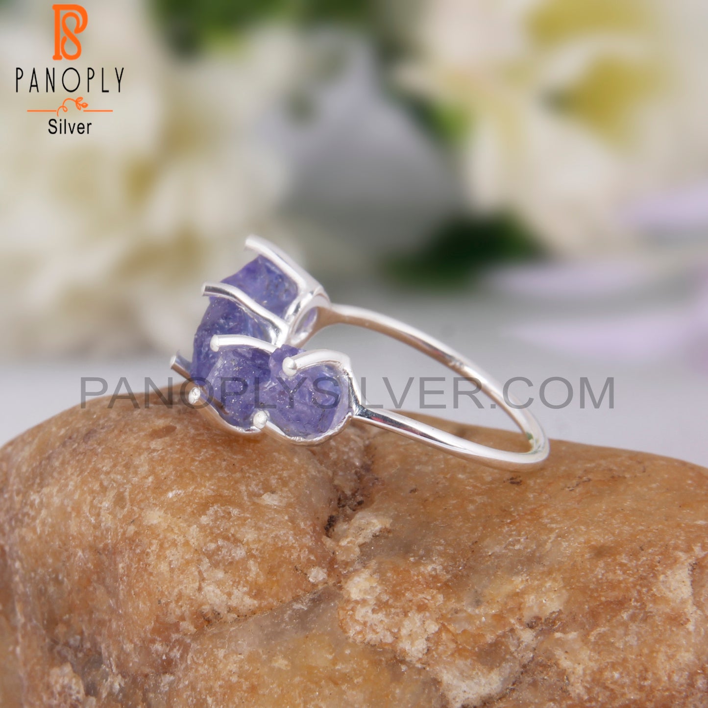 Tanzanite 925 Sterling Silver Band Ring