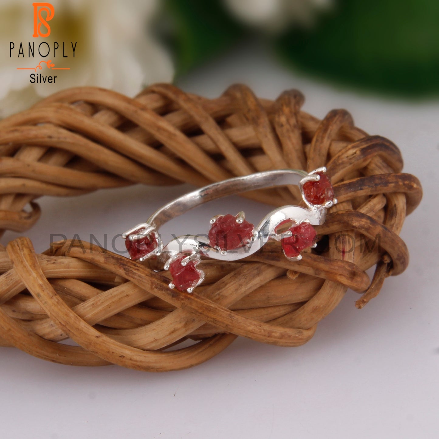 Stylish Spinel Ruby Designer 925 Sterling Silver Ring