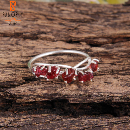 Spinel Ruby 925 Sterling Silver Stylish Women Ring