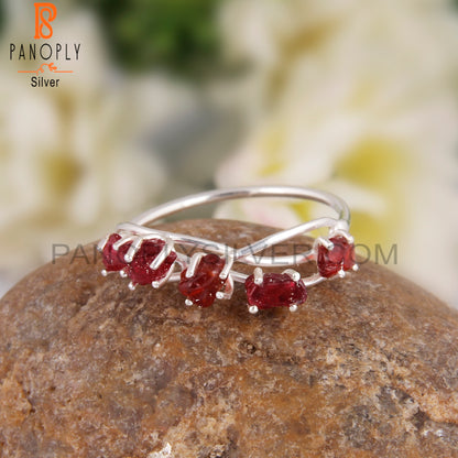 Spinel Ruby 925 Sterling Silver Stylish Women Ring