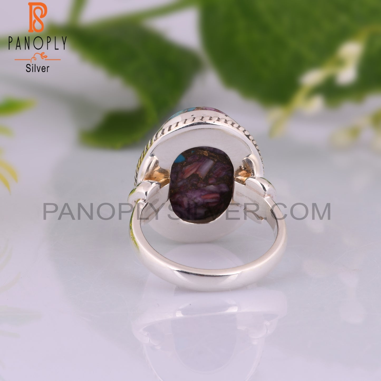 Mojave Copper Purple Turquoise Oval 925 Graduation Ring