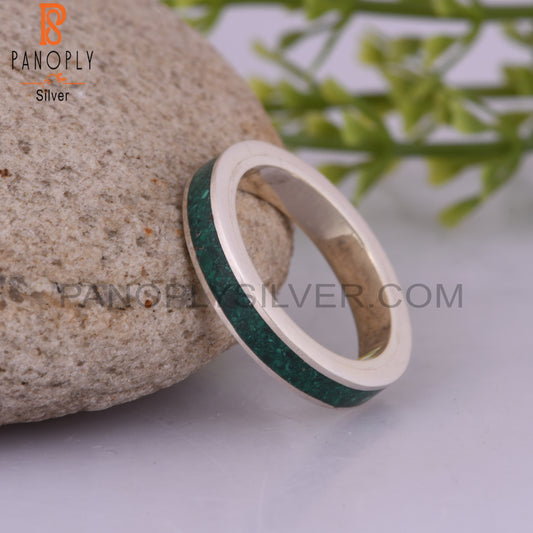 Malachite Inlay 925 Sterling Silver Men’s Ring
