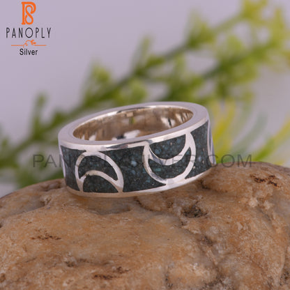 Arizona Turquoise Inlay 925 Silver Stylish Designer Ring