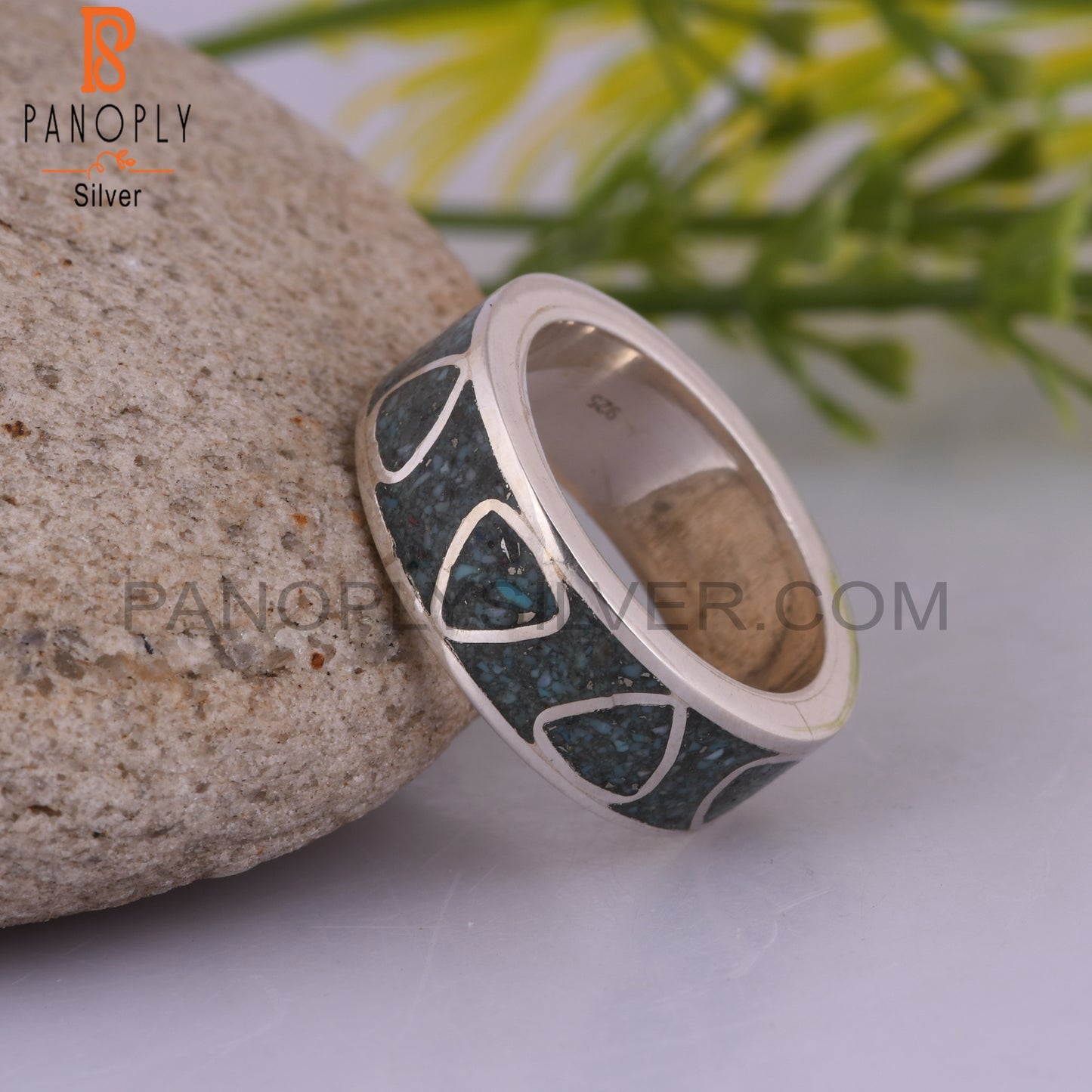 Handmade Arizona Turquoise 925 Sterling Silver Minimalist Ring