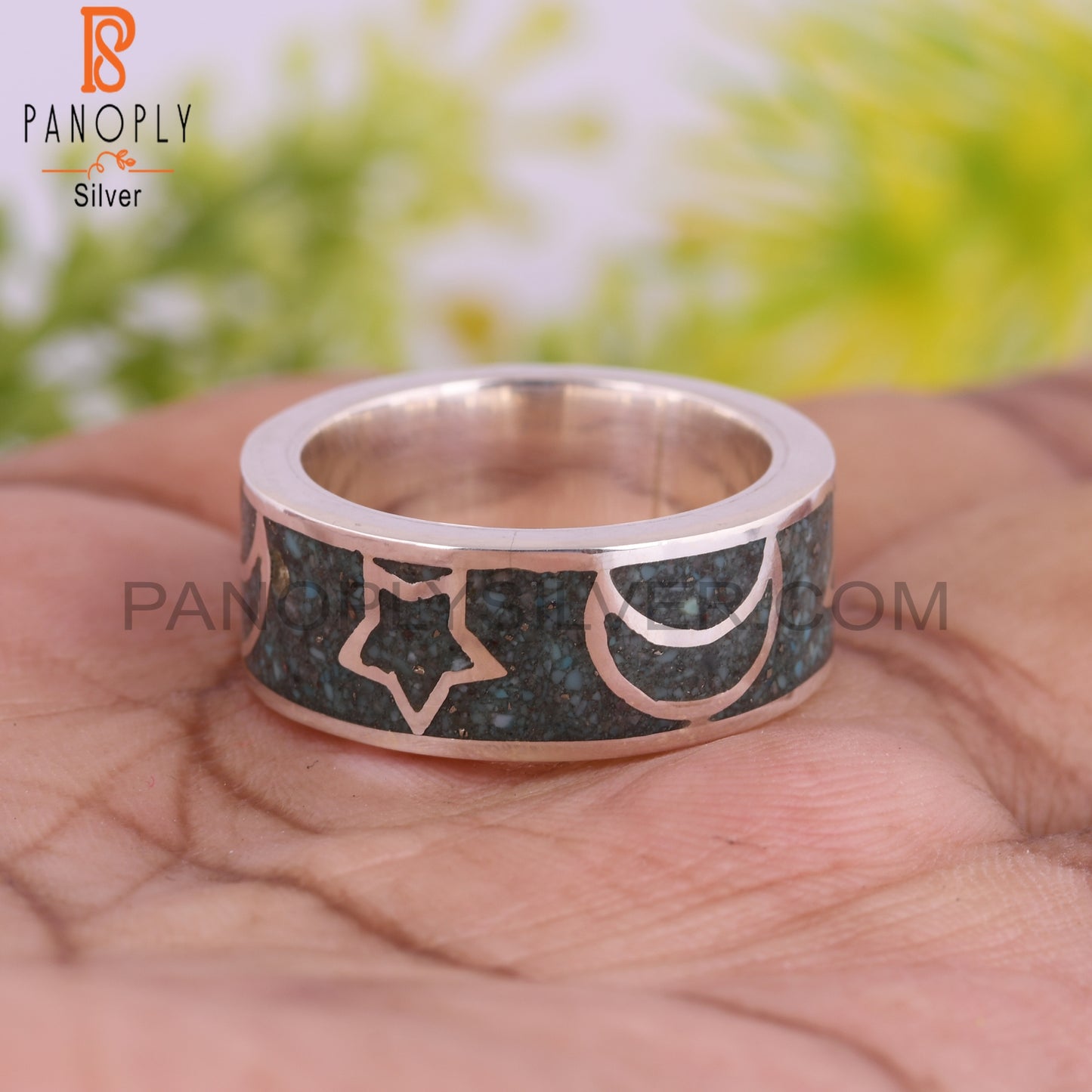 Arizona Turquoise Aesthetic Inlay 925 Sterling Silver Ring
