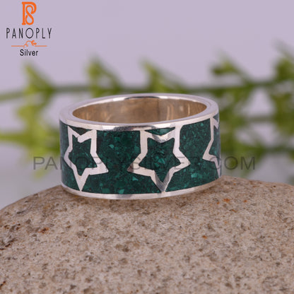 Minimalist New Malachite 925 Sterling Silver Ring