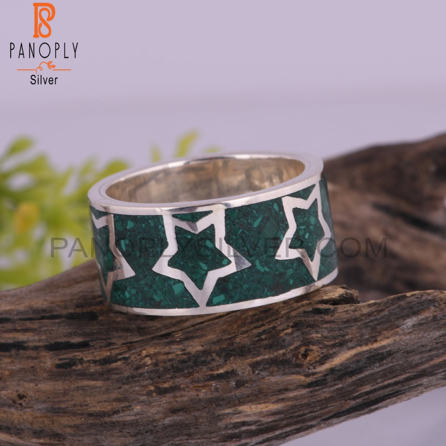 Minimalist New Malachite 925 Sterling Silver Ring
