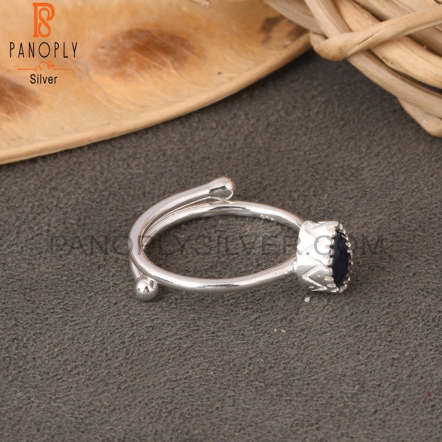 Lapis Pear 925 Sterling Silver Women Ring