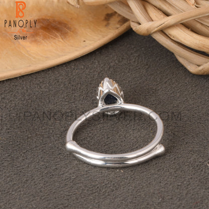 Lapis Pear 925 Sterling Silver Women Ring