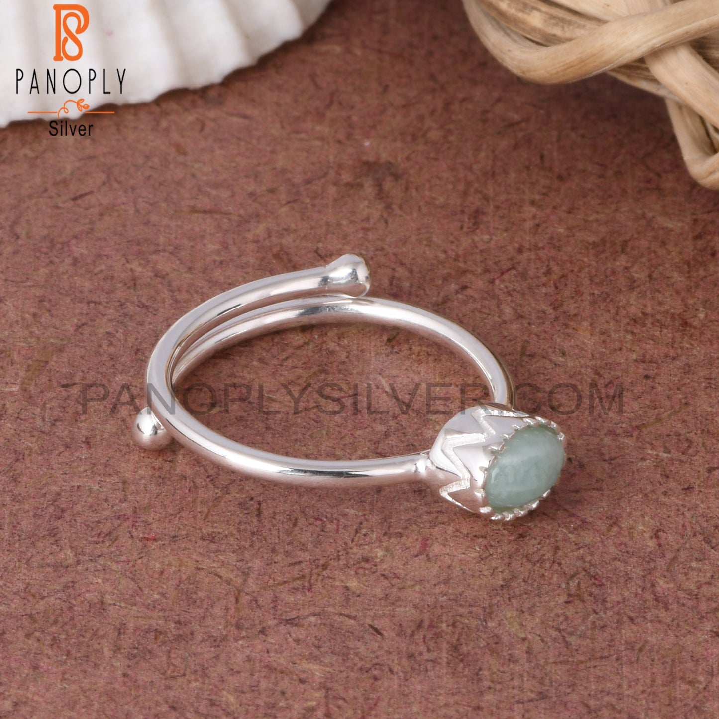 Amazonite Oval 925 Sterling Silver Ring