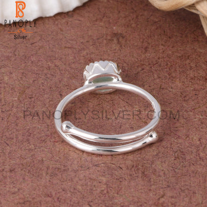 Amazonite Oval 925 Sterling Silver Ring