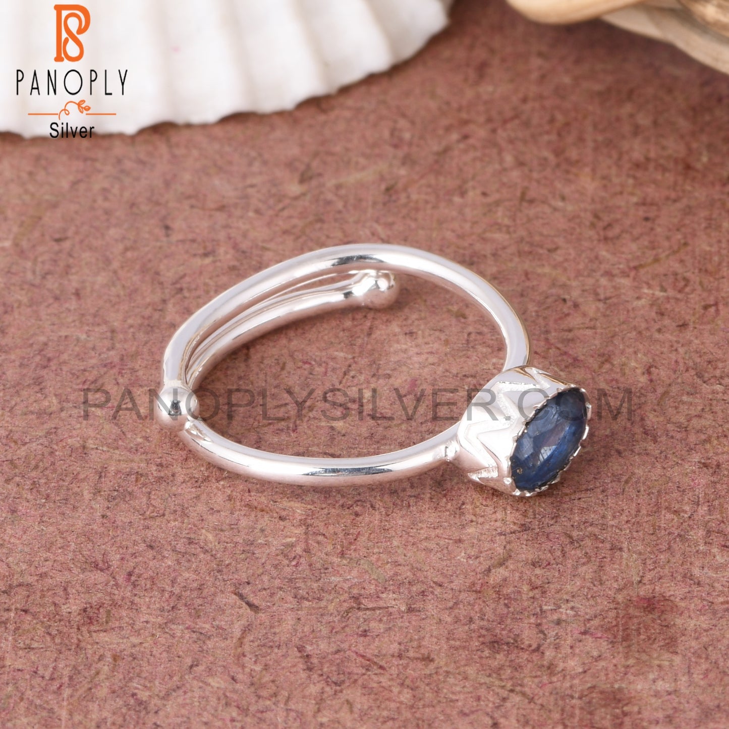 Kyanite 925 Sterling Silver Adjustable Ring For Women
