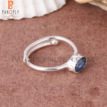 Kyanite 925 Sterling Silver Adjustable Ring For Women