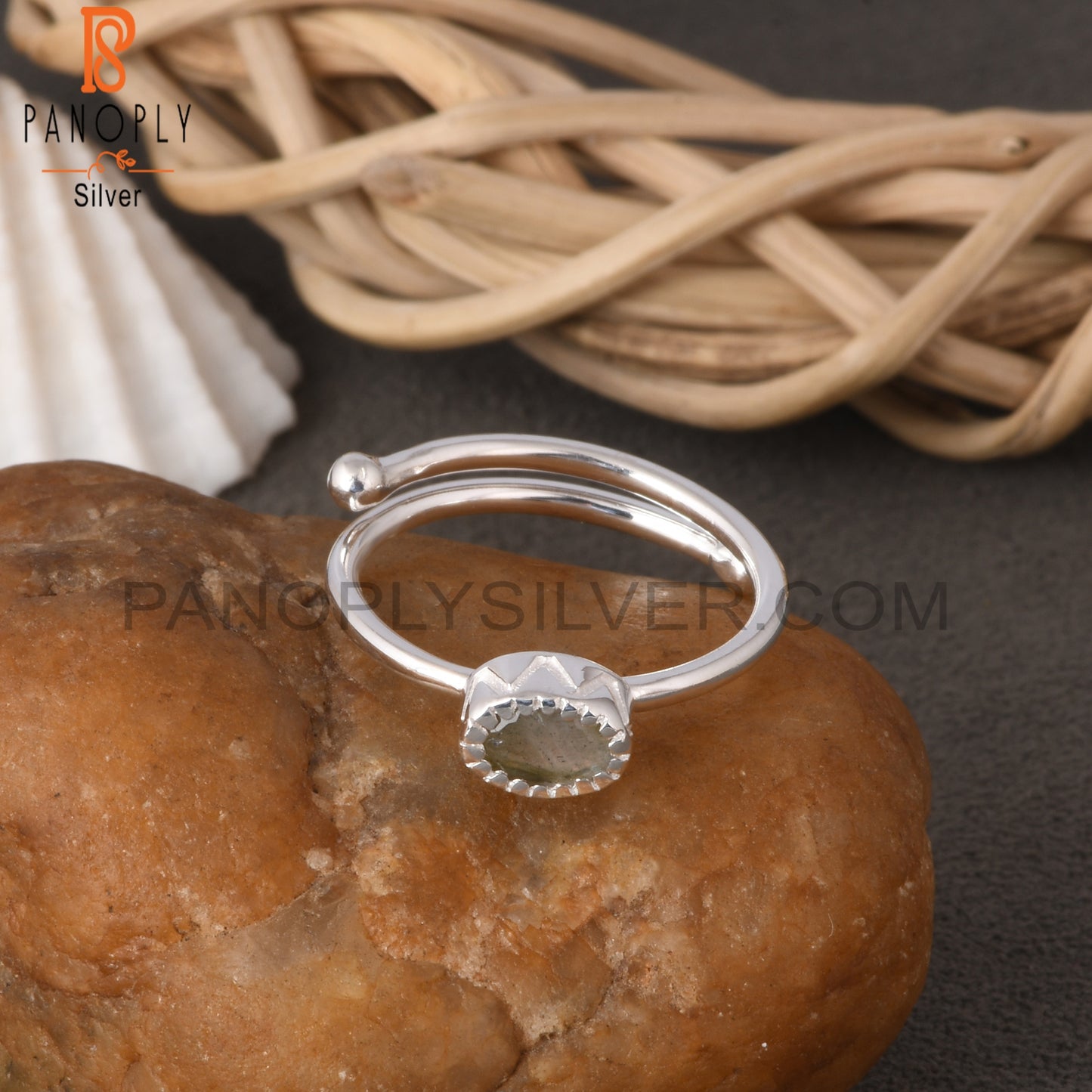 Labradorite Oval Shape 925 Sterling Silver Gemstone Ring
