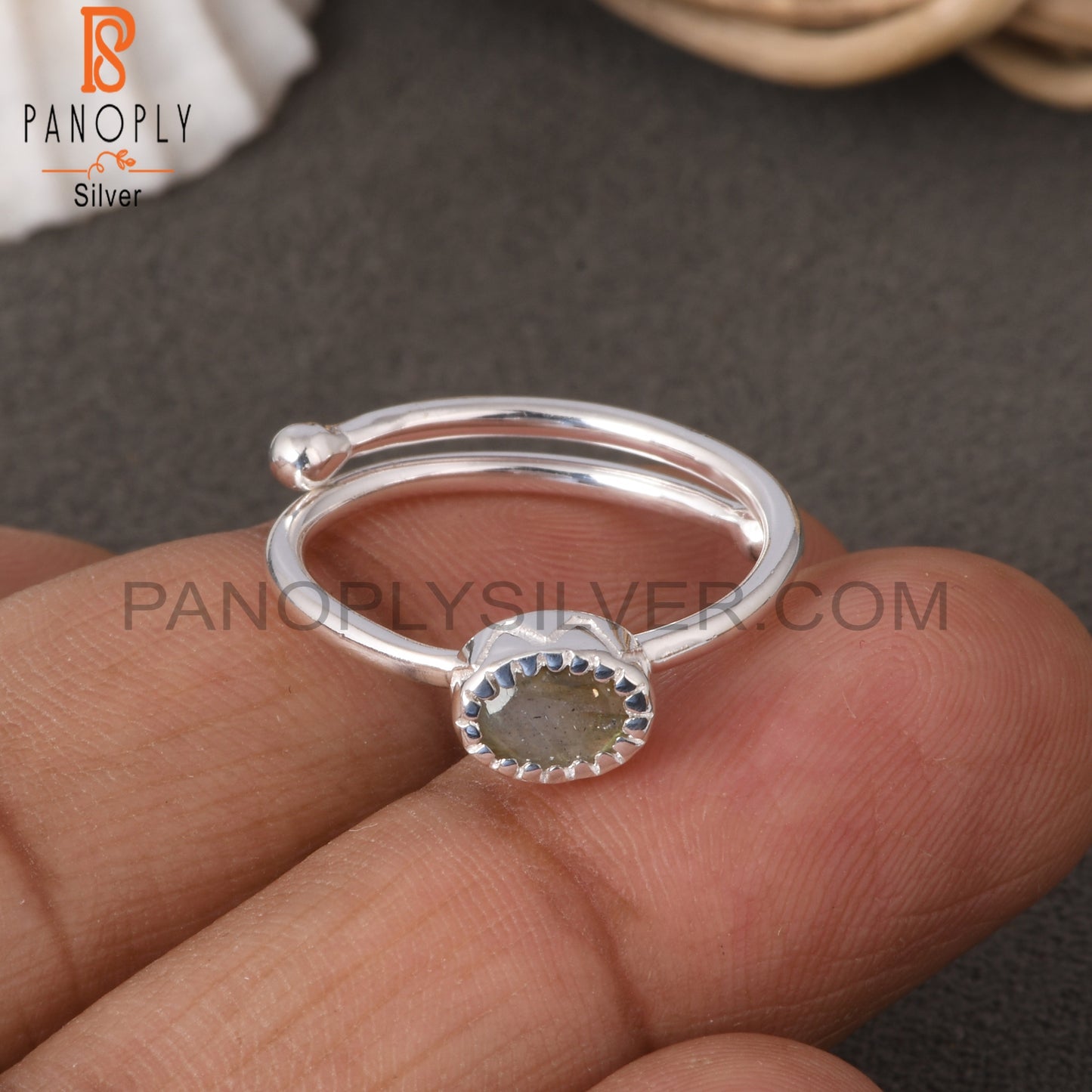 Labradorite Oval Shape 925 Sterling Silver Gemstone Ring
