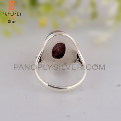 Mojave Copper Purple Oyster Turquoise Silver Aesthetic Ring
