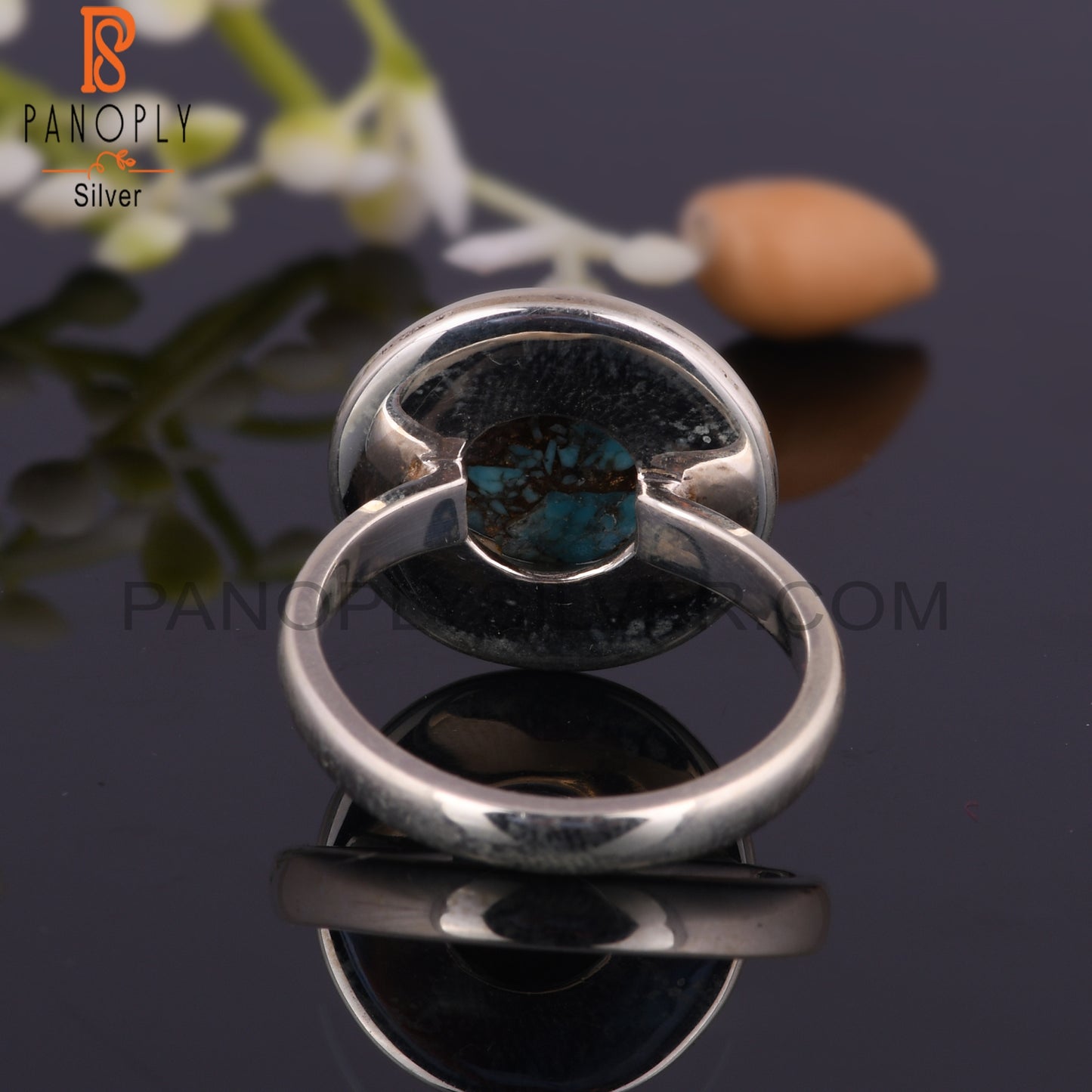 Mojave Copper Pink Opal Turquoise 925 Sterling Silver Ring
