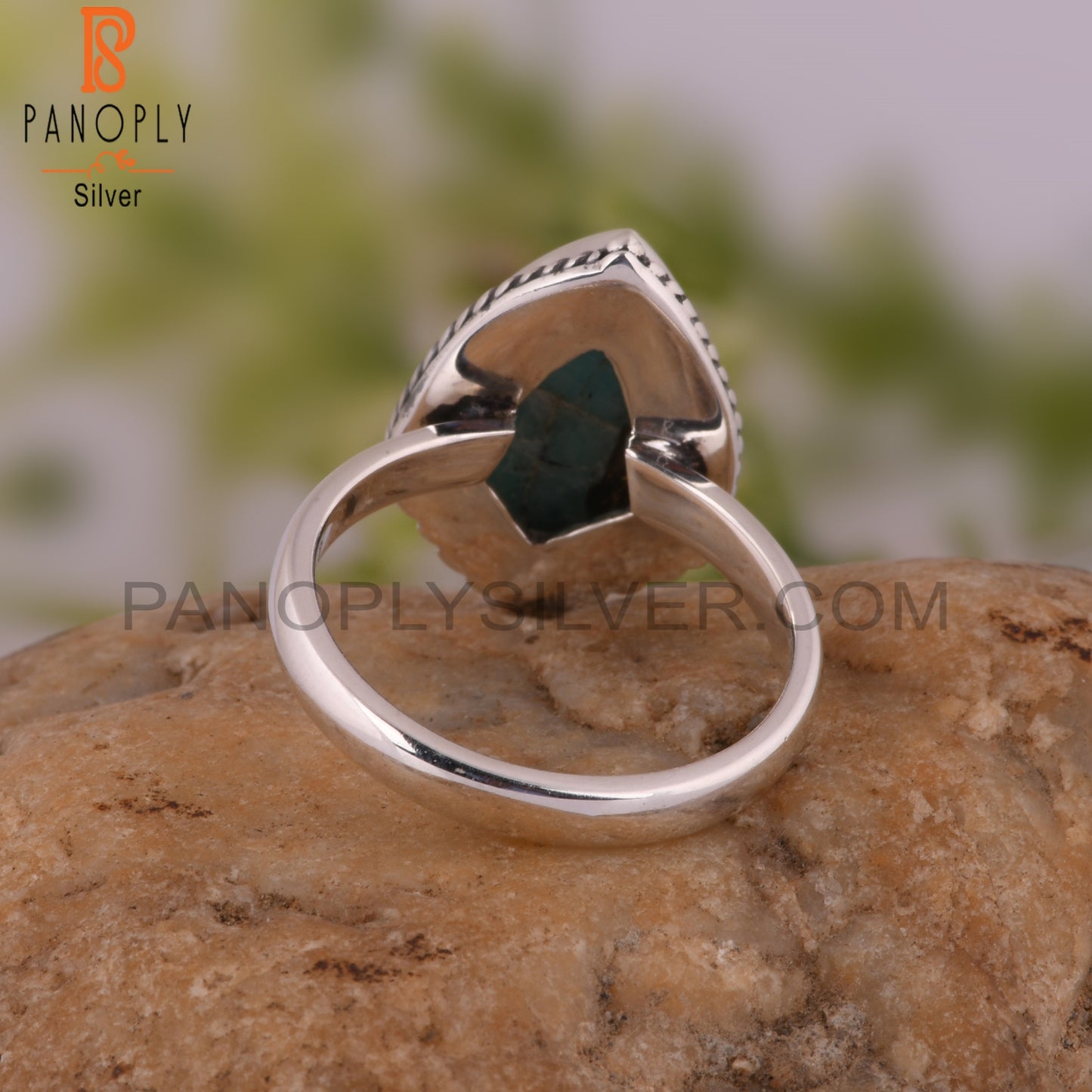 Mojave Copper Amazonite Kite 925 Minimalist Silver Ring