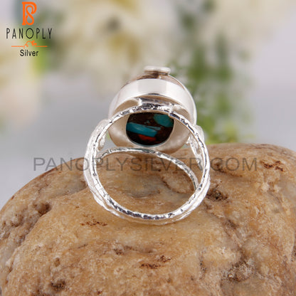 Classic Mojave Copper Bumblebee Turquoise 925 Silver Ring
