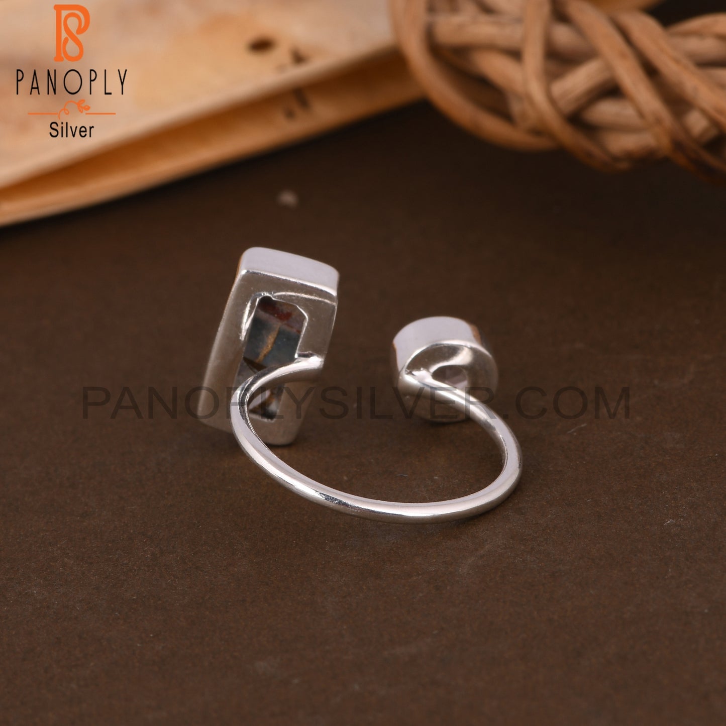 Mojave Copper Ethiopian Opal & Rose Quartz 925 Silver Ring