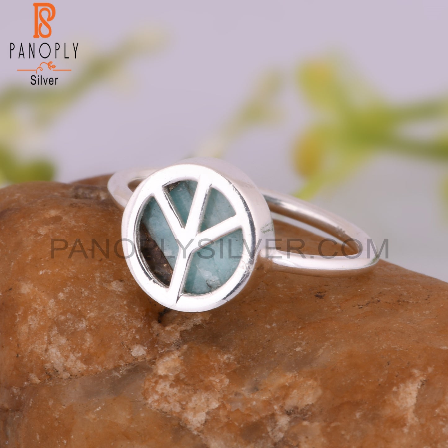 Mojave Copper Amazonite 925 Sterling Silver Ring