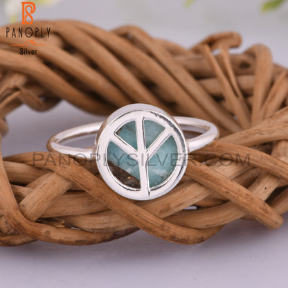 Mojave Copper Amazonite 925 Sterling Silver Ring