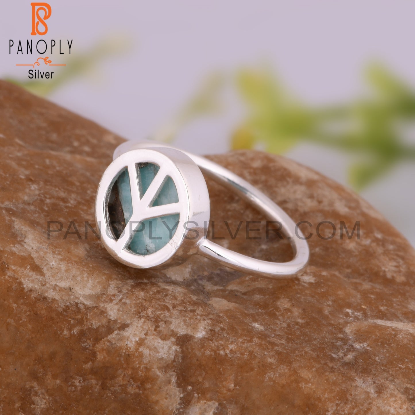 Mojave Copper Amazonite 925 Sterling Silver Ring