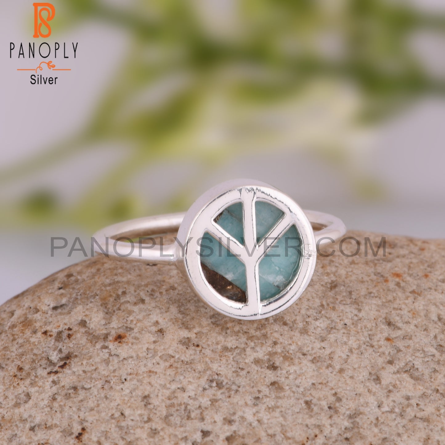 Mojave Copper Amazonite 925 Sterling Silver Ring