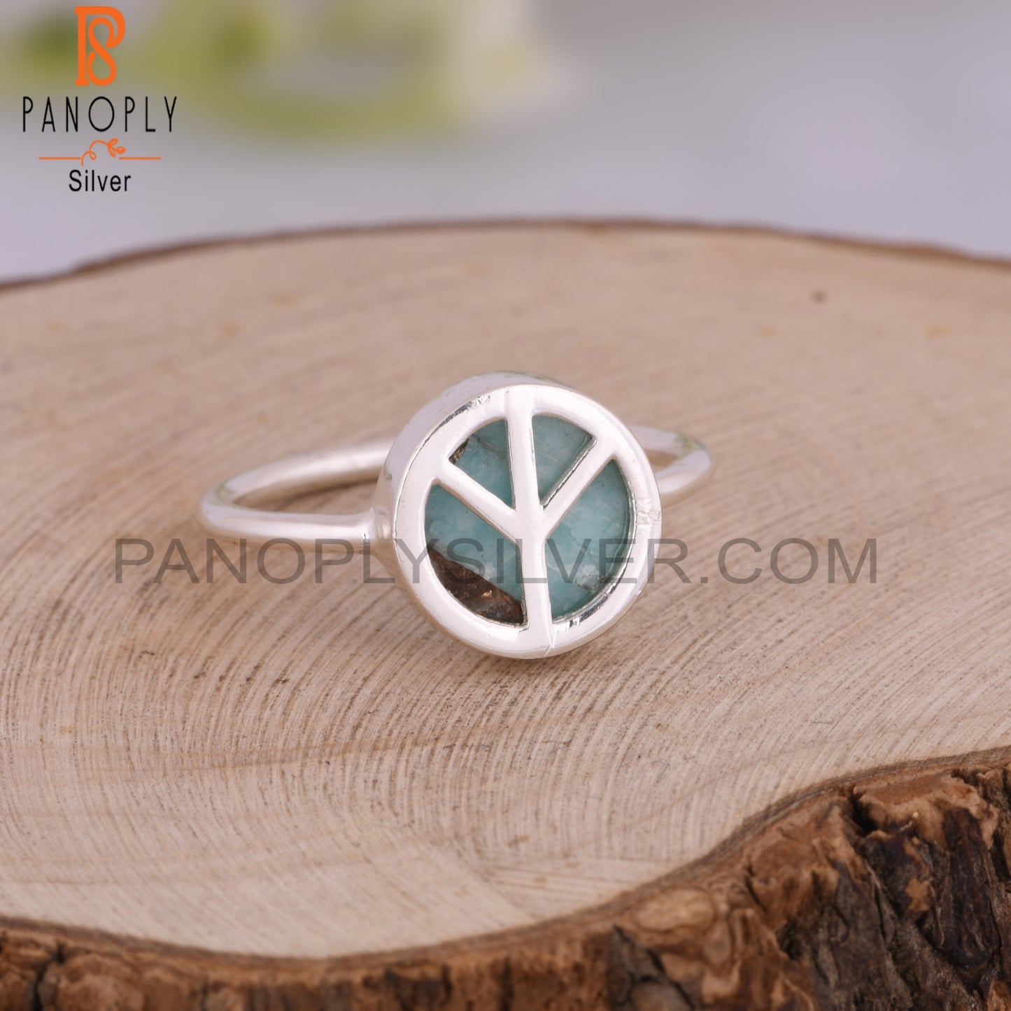 Mojave Copper Amazonite 925 Sterling Silver Ring