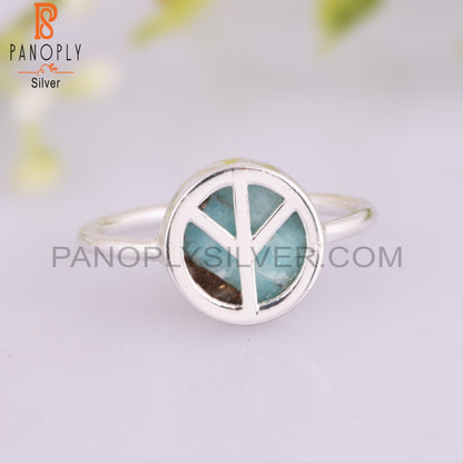 Mojave Copper Amazonite 925 Sterling Silver Ring