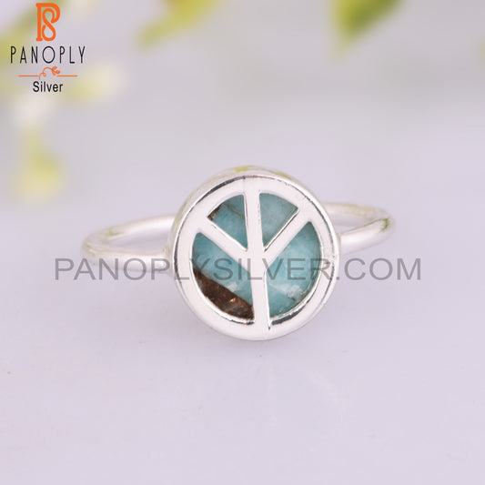 Mojave Copper Amazonite 925 Sterling Silver Ring