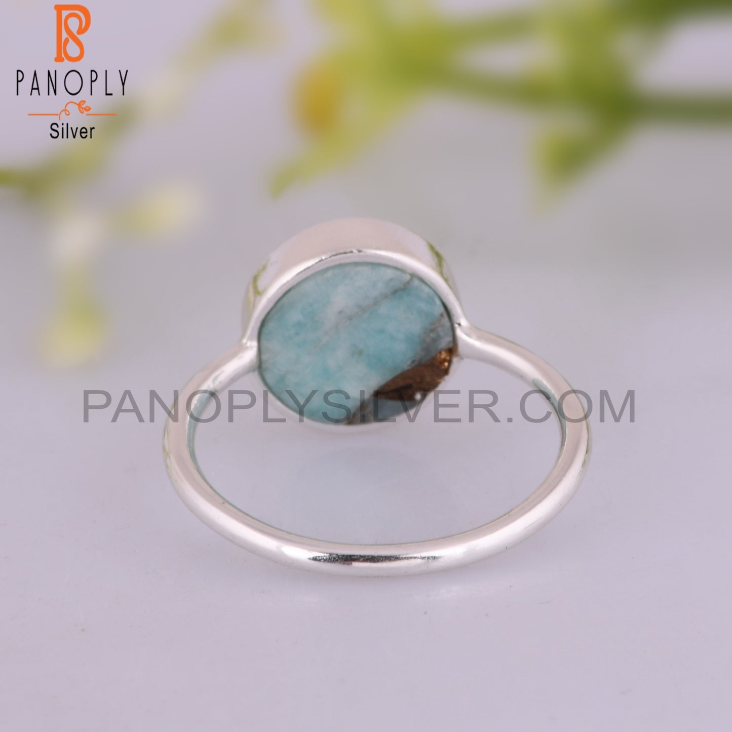 Mojave Copper Amazonite 925 Sterling Silver Ring